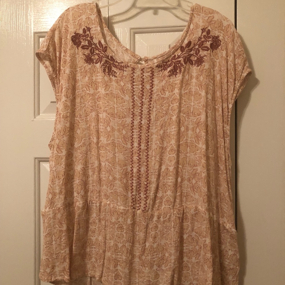 Shirt sleeves peplum top